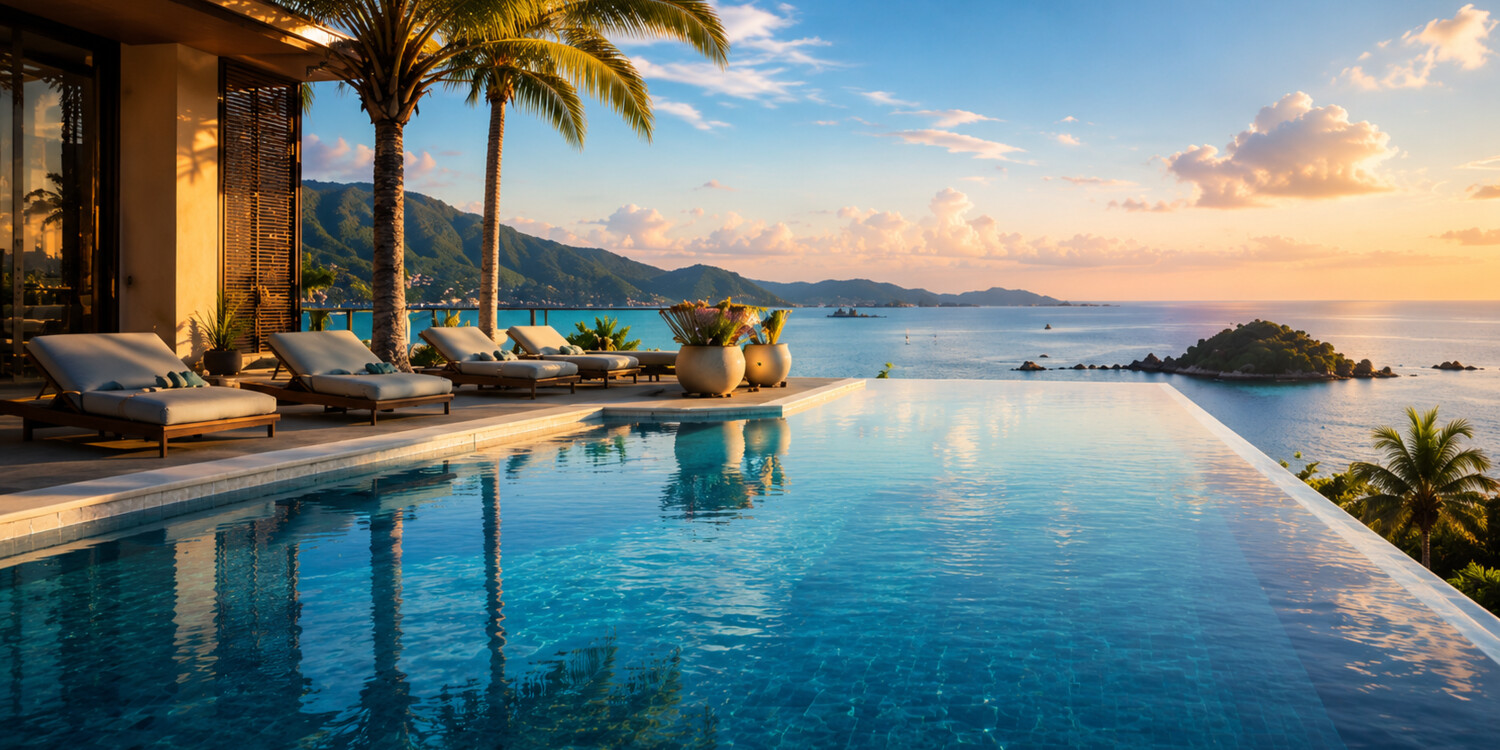 Infinity pool overlooking the sea